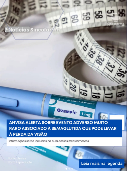 Alerta da Anvisa sobre medicamentos com semaglutida